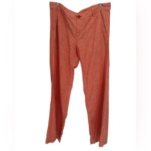 Anthropologie Pilcro Linen Blend Wide-Leg Mid-Rise Trouser Pants - Size 14